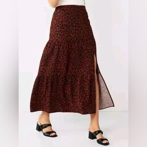 Nine West Tiered Crosshatch Maxi Skirt